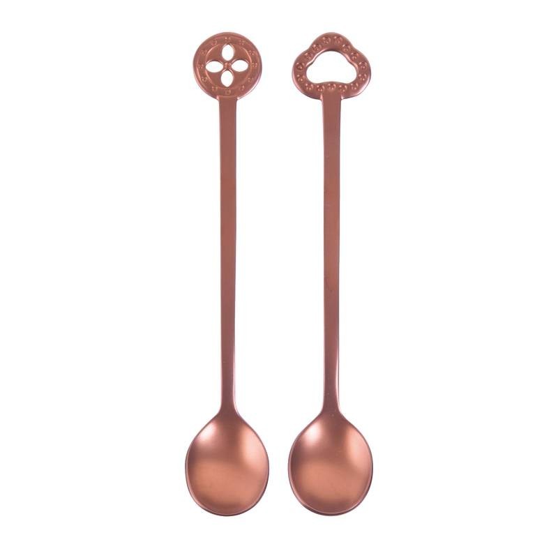 Sambonet Set 2 Cucchiaini Orientali Pvd Rame
