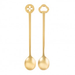 Sambonet Set 2 Cucchiaini Orientali Pvd Oro