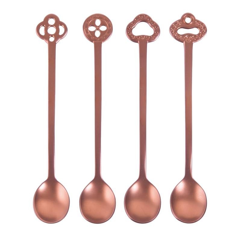 Sambonet Set 4 Cucchiaini Orientali Pvd Rame
