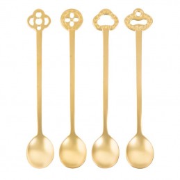 Sambonet Set 4 Cucchiaini Orientali Pvd Oro