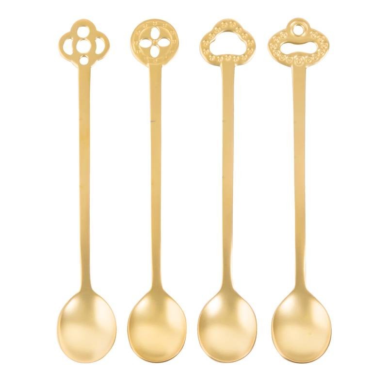 Sambonet Oriental Set 4 Party Spoons Pvd Gold