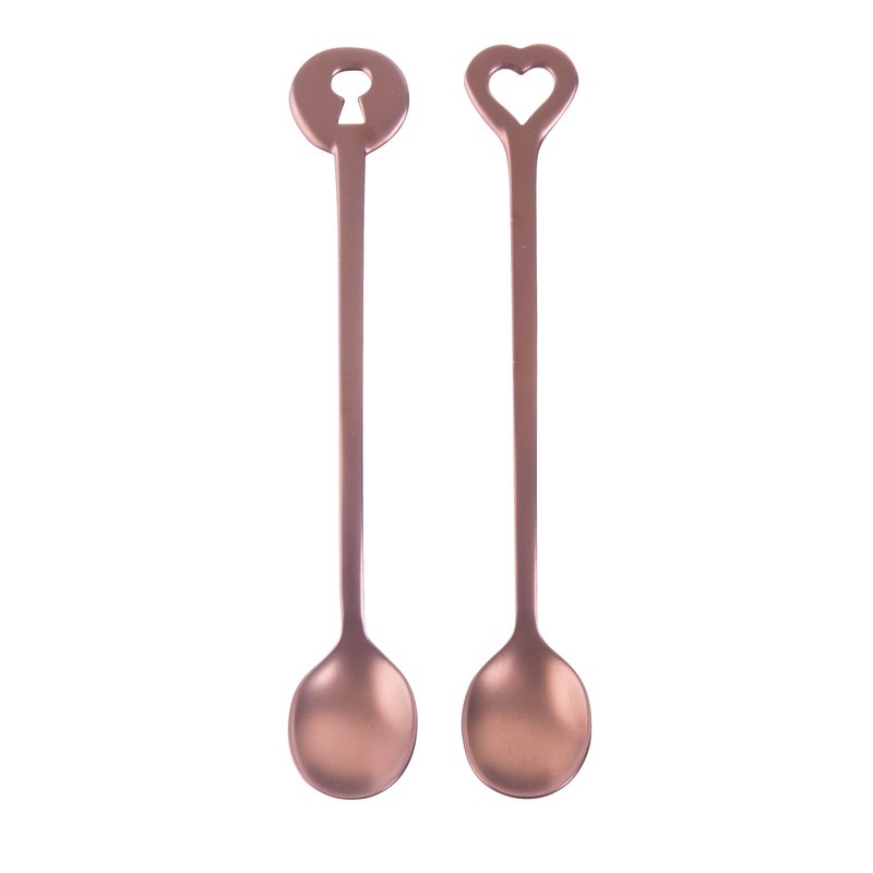 Sambonet Portafortuna Set 2 Party Spoons Pvd Copper