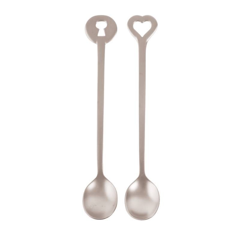 Sambonet Set 2 Cucchiaini Portafortuna Acciaio Antique