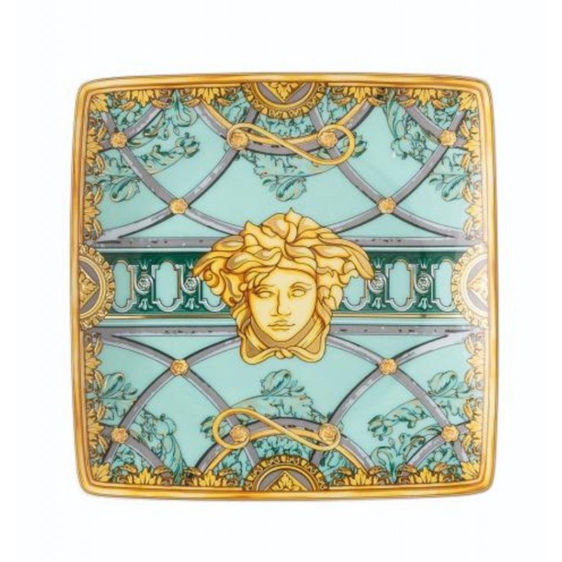 Versace La Scala del Palazzo-Green Bowl Square Flat 12 cm