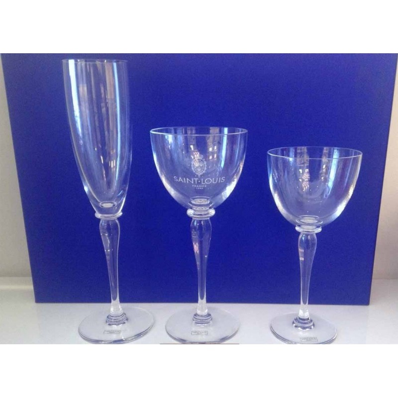 Saint Louis Crystal Amadeus Glasses Set 18 Pcs