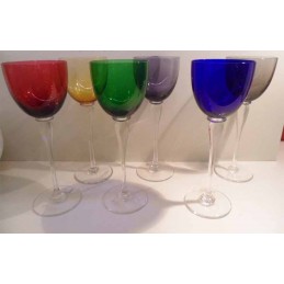 Saint Louis Amadeus Set 6 Bicchieri Roemer Colorati