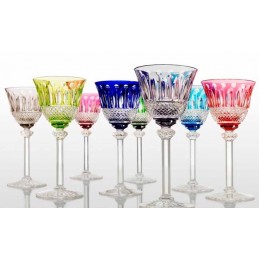 Saint Louis Crystal Tommy Porto Glass 6 Pcs Assorted Colors