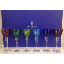 Saint Louis Grand Lieu Set 6 Bicchieri Roemer Colorati