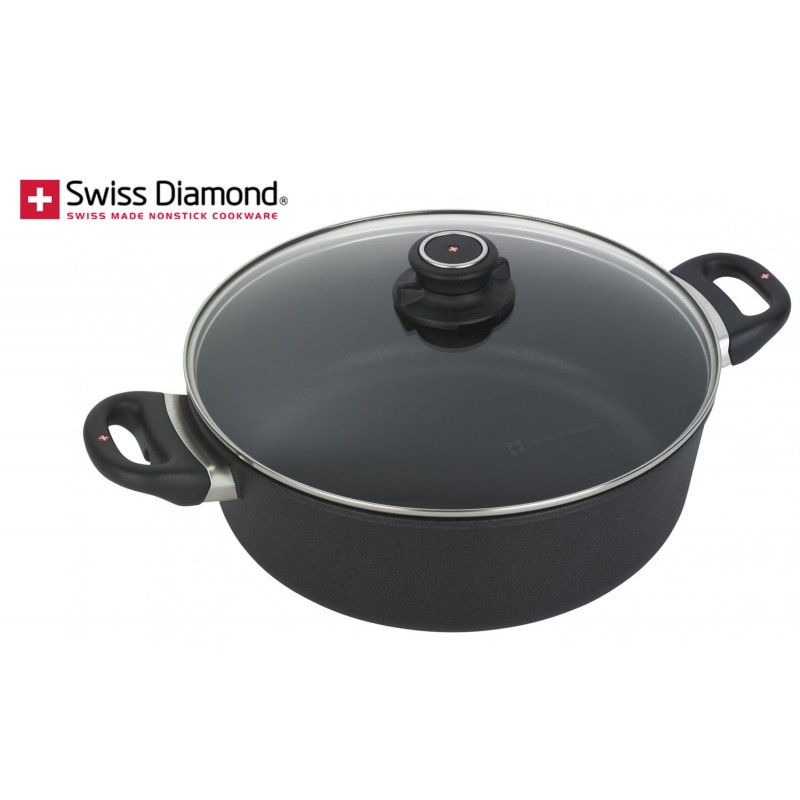 Swiss Diamond Induction Brasier 28 cm with Lid SD 6928DI
