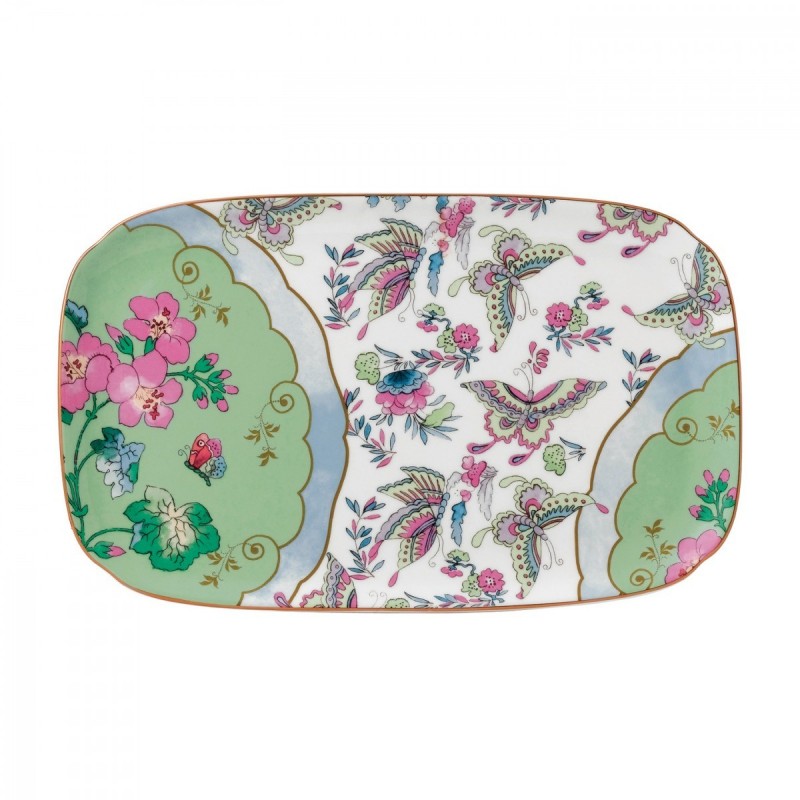 Wedgwood Butterfly Bloom Sandwich Tray Blue Peony