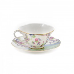 Wedgwood Butterfly Bloom Teacup and Saucer Green