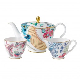 Wedgwood Butterfly Bloom Set Teapot-Sugar Bowl-Creamer 3 pcs