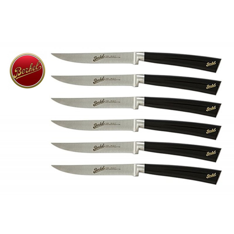 Berkel Elegance Steak Knifes Set 6 Pcs Black