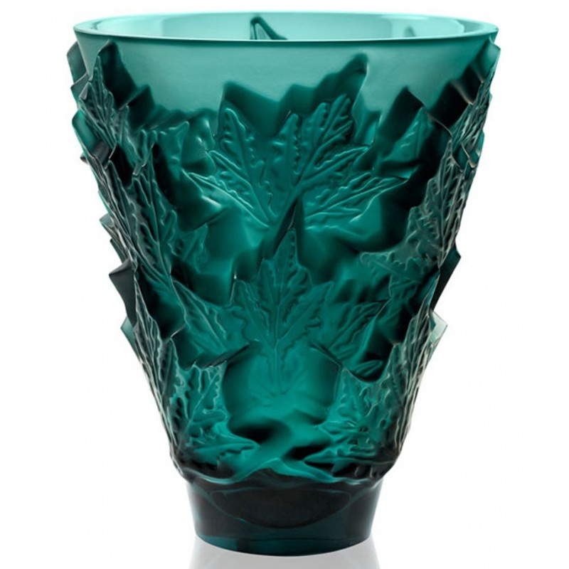 Lalique Champs-Elysee Small Vase Intense Green Crystal Ref. 10598600