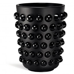 Lalique Mossi Vase XXL Black Crystal Ref. 10258400