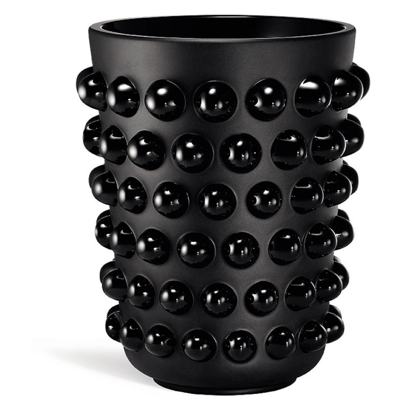 Lalique Mossi Vase XXL Black Crystal Ref. 10258400