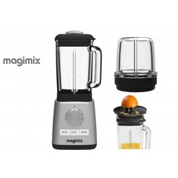 Magimix Power Blender Cromo con Optional Spremiagrumi e Mini Bacinella