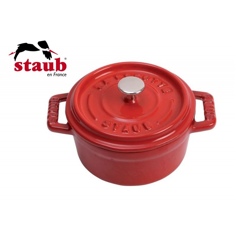 Staub Mini Cocotte Tonda Ceramica 10 cm Rosso Ciliegia 40510-785-0