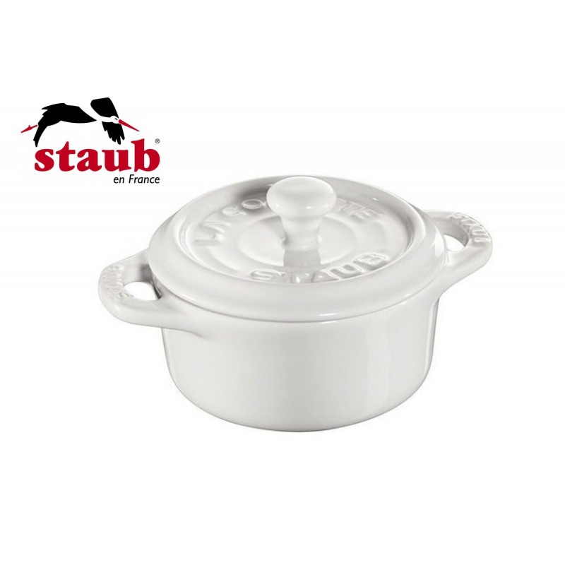 Staub Mini Cocotte Tonda Ceramica 10 cm Bianco 40511-083-0