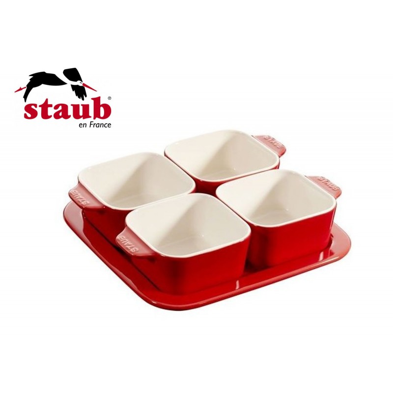 Staub Ceramic 5 Piece Appetiser Set Cherry 40511-119-0