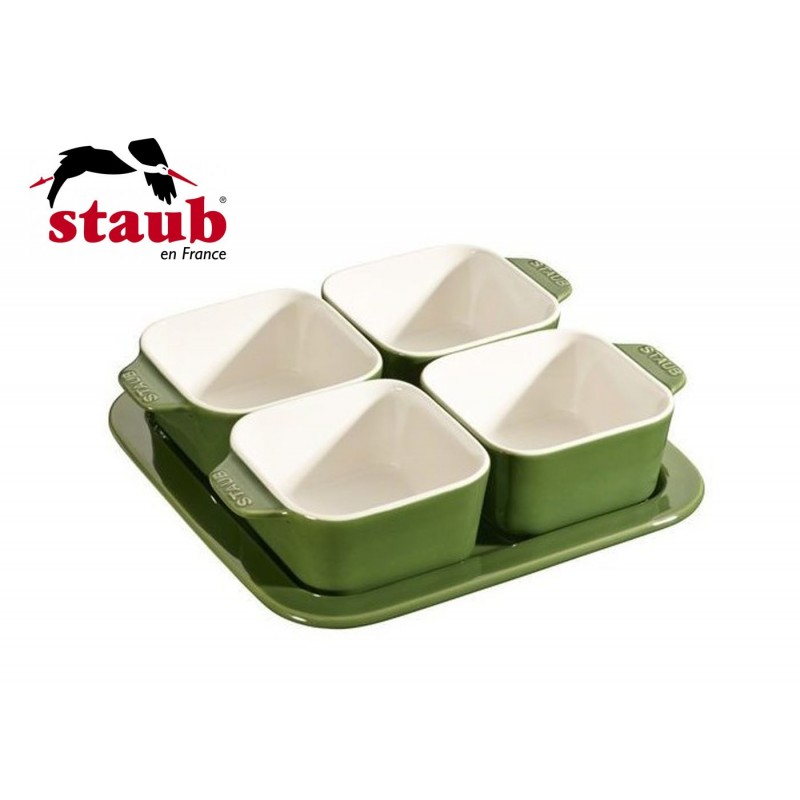 Staub Set Aperitivo 5 Pz 19 x 19 cm Ceramica Verde 40511-120-0