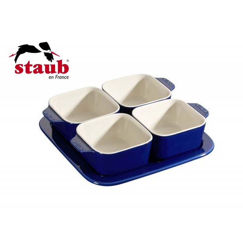 Staub Set Aperitivo 5 Pz 19 x 19 cm Ceramica Blu Scuro 40511-121-0
