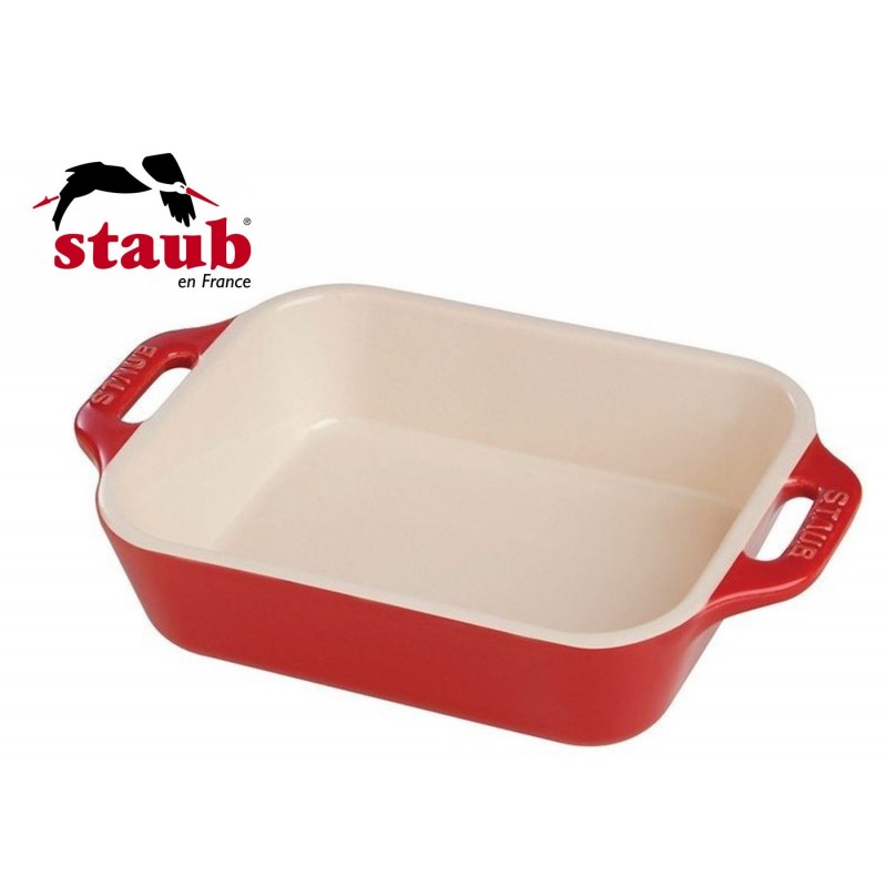 Staub Ceramic Rectangular Baking Dish 34x24 cm Cherry 40511-148-0