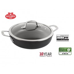 Ballarini Alba Pan 24 cm 2 Handles with Lid Non-stick 5 Layers