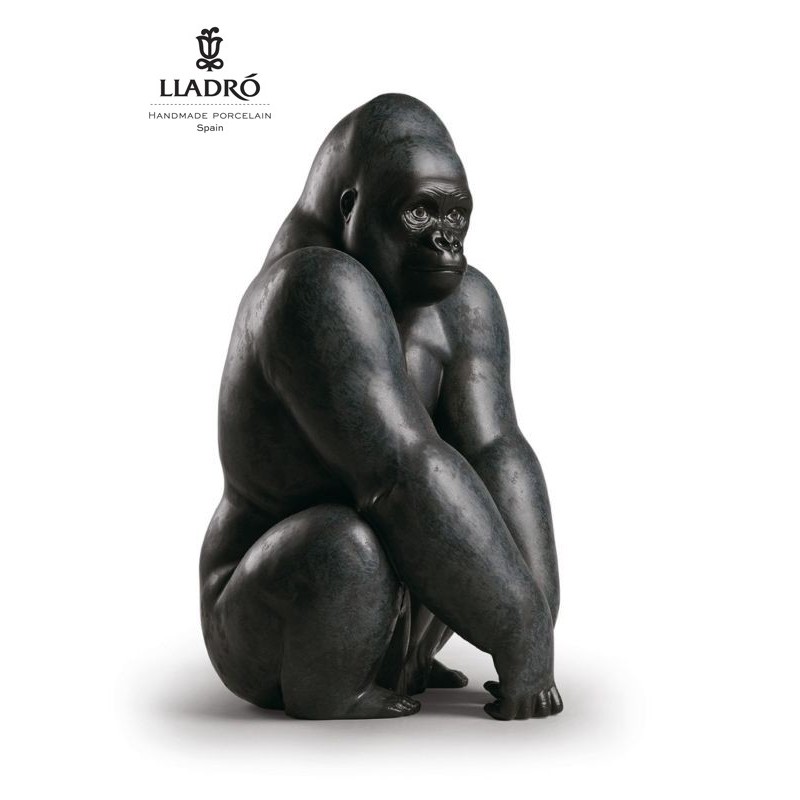 Lladrò Gorilla Figurine 01012555 - Sculptures