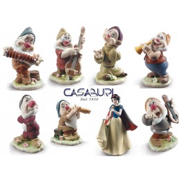 Lladro Disney Set Completo Biancaneve con i 7 Nani