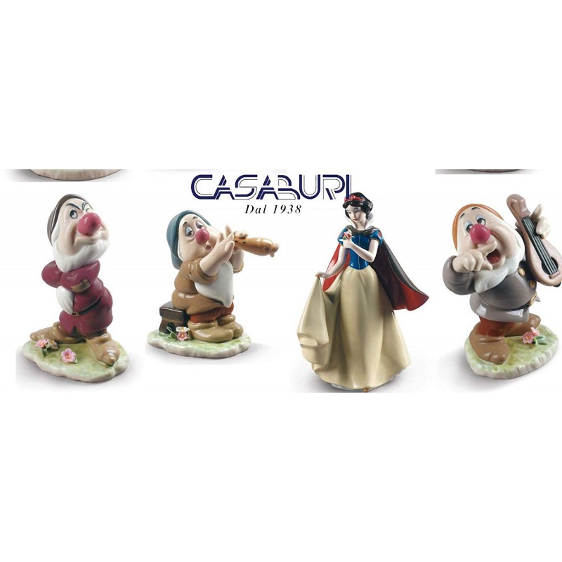 Lladro Disney Set Biancaneve con 3 Nani