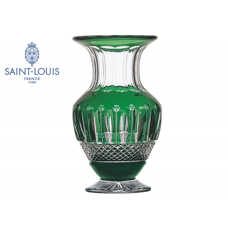 Saint Louis Crystal Tommy Green Vase