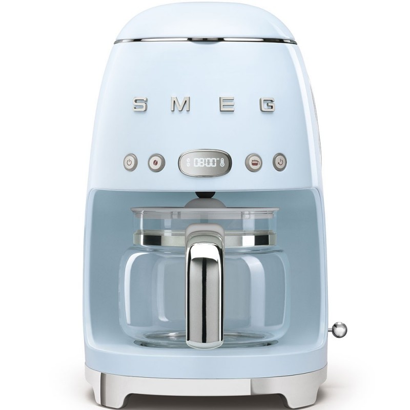 Smeg Macchina Caffe Filtro Azzurro Estetica Anni 50 DCF01PBEU