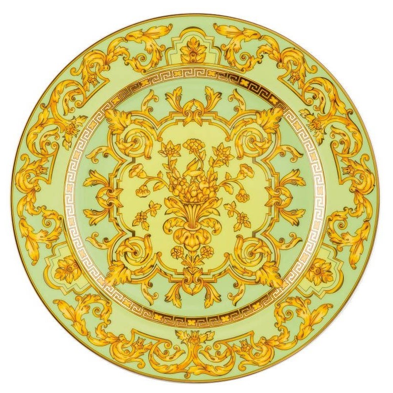 Versace Piatto Piano 22 cm Green Floralia - 25 Anni
