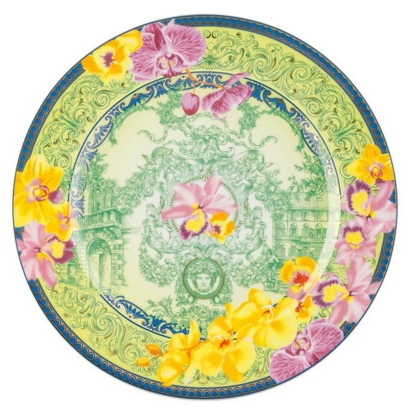 Versace Piatto Piano 22 cm D.V. Floralia - 25 Anni