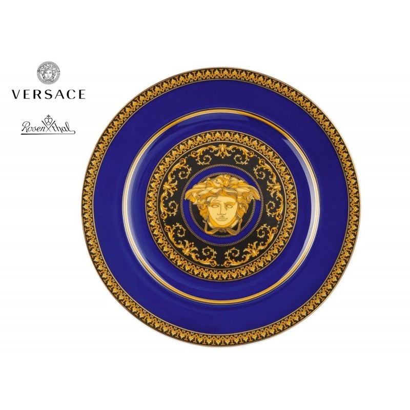 Versace Piatto 22 cm Medusa Blue- 25 Anni