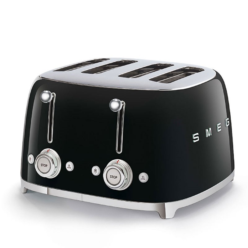 Smeg Tostapane 4 x 4 Fette Nero Estetica Anni 50 TSF03BKEU