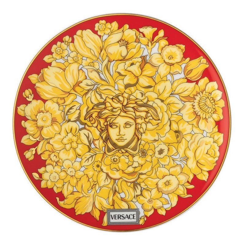 Versace Medusa Rhapsody Red Piatto Piano 17 cm
