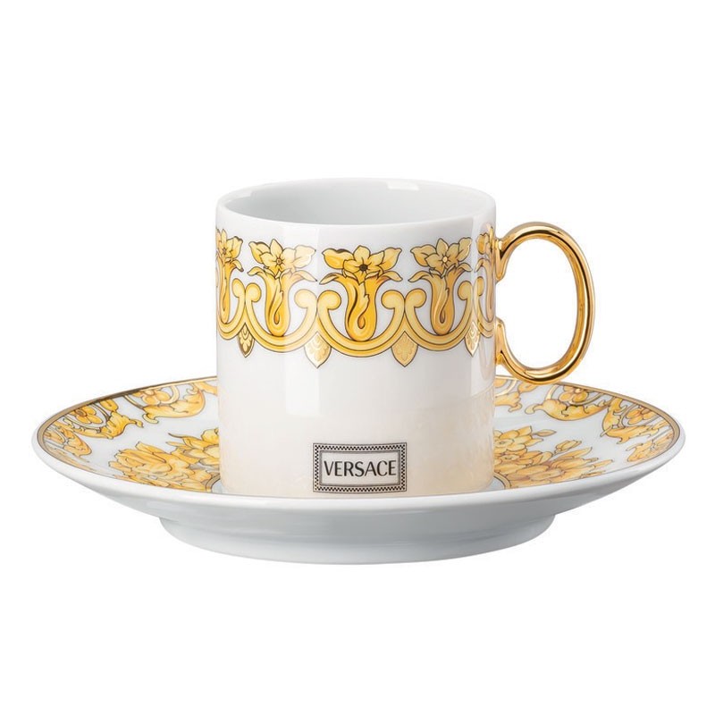 Versace Rosenthal Medusa Rhapsody Espresso Cup with Saucer