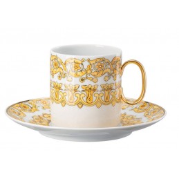 Versace Rosenthal Medusa Rhapsody Coffee Cup with Saucer