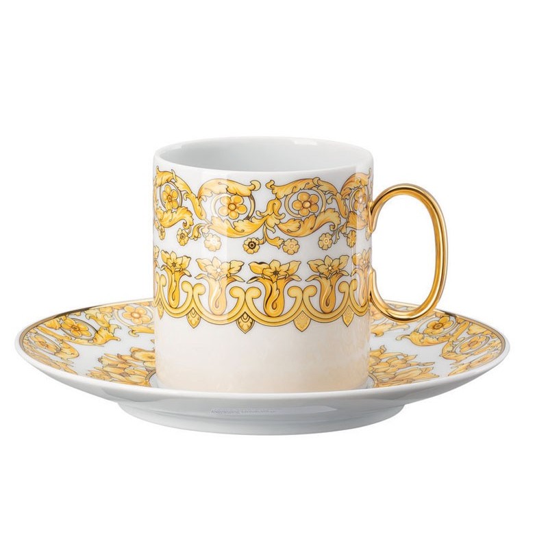 Versace Rosenthal Medusa Rhapsody Coffee Cup with Saucer