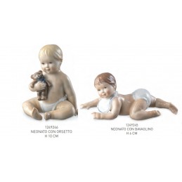 Royal Copenhagen Figurines Baby Boy with Bib and Teddy 10 Pcs