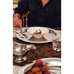 Sambonet Elite Round Tray 35 cm 56026-35 Stainless Steel