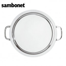 Sambonet Elite Round Tray with Handles 35 cm 56030-35 Stainless Steel