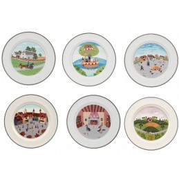 Villeroy & Boch Design Naif Plates Set 6 Pcs Assorted