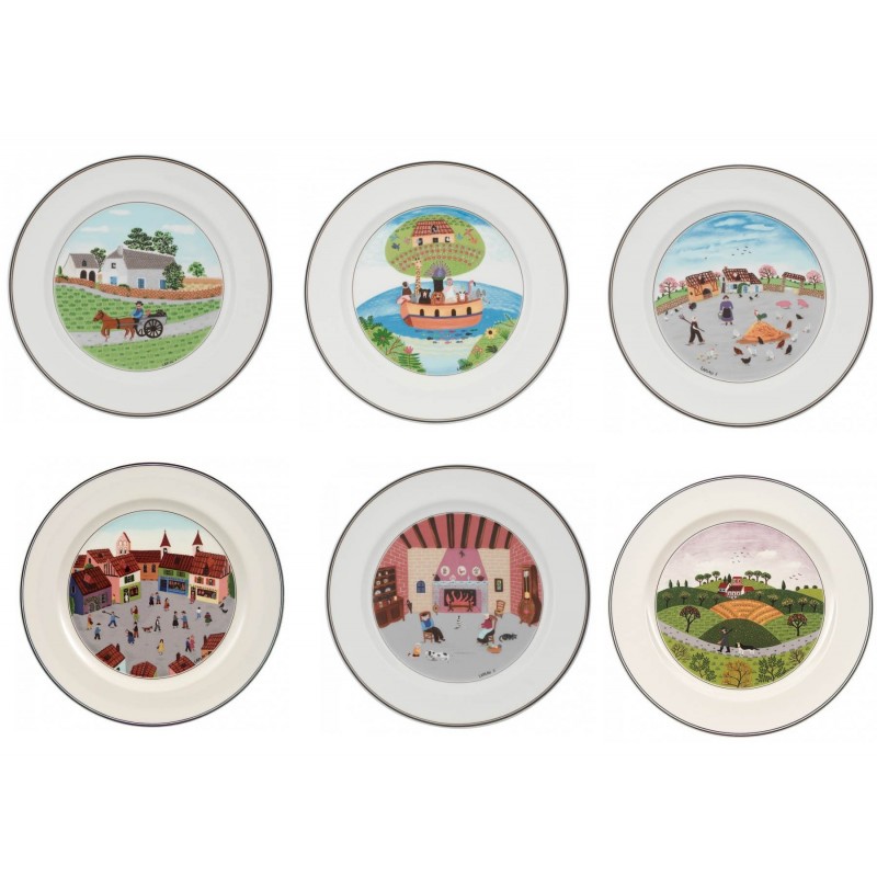 Villeroy & Boch Design Naif Plates Set 6 Pcs Assorted