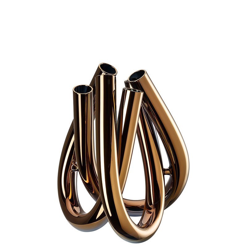 Rosenthal Triu Vase 22 cm Copper Crystal
