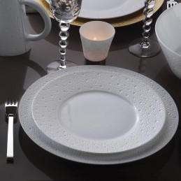 Bernardaud Ecume White Dinnerware Set 18 Pcs Limoges Porcelain