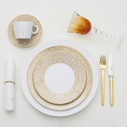 Bernardaud Ecume Mordore Servizio Piatti Porcellana Limoges 18 Pz