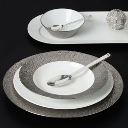 Bernardaud Ecume Platine Dinnerware Set 18 Pcs Limoges Porcelain